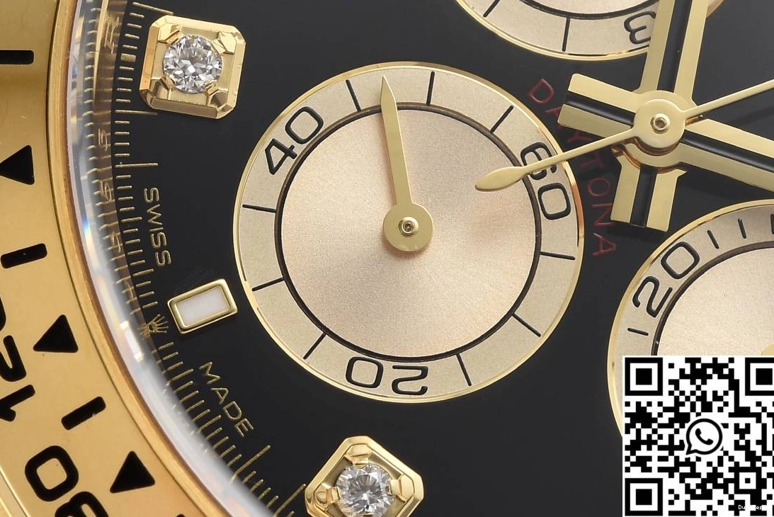 Daytona Black Hourmarker Factory Clean M126518 Rolex Bezel Diamond Cosmograph 1202